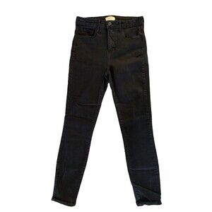 L'Agence Jeans Womens size 27 Black Margot High Rise Skinny Ankle Stretch Denim